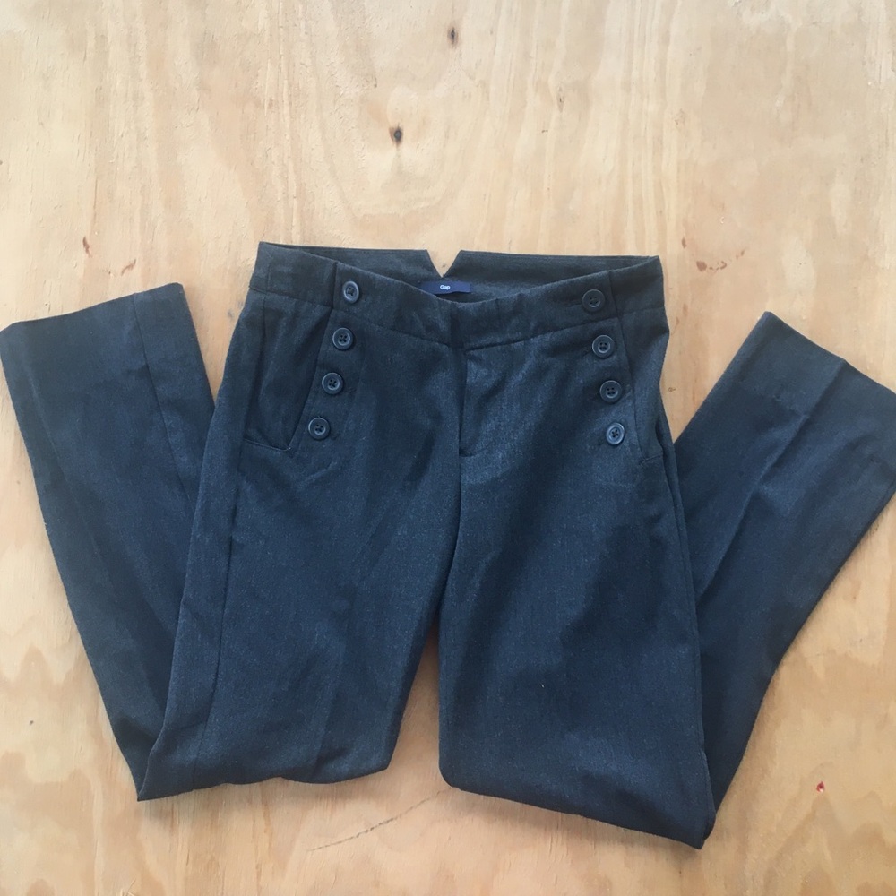 GAP Gray Trousers with Button Detail